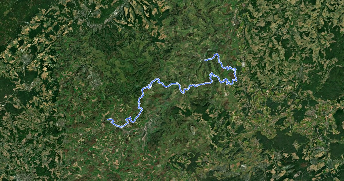 Маршрут Veldenz Wanderweg на спутниковом снимке