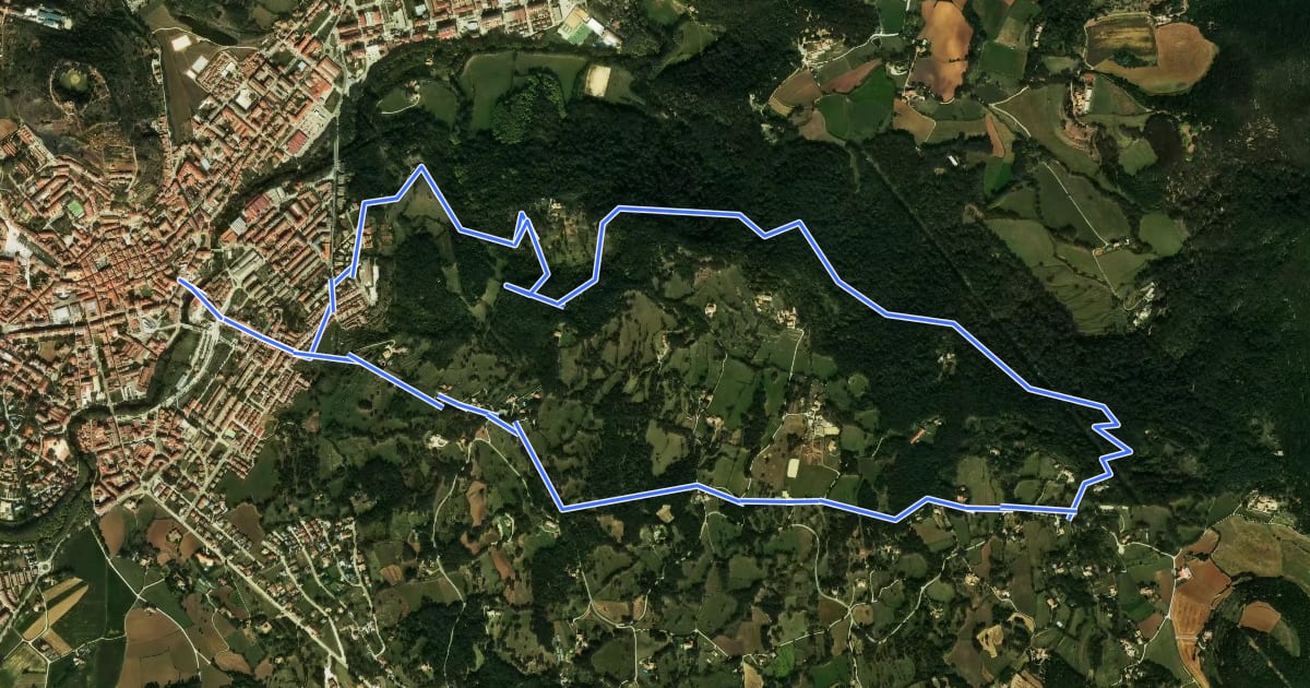 Маршрут Vells camins de Batet на спутниковом снимке