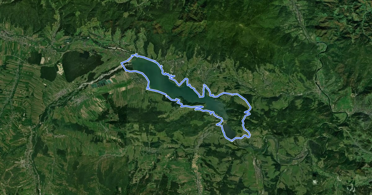 Маршрут Velo Czorsztyn на спутниковом снимке