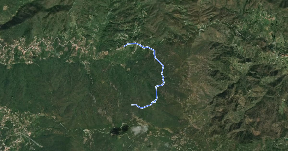 Маршрут Velva - costa ovest Monte Pietra di Vasca на спутниковом снимке