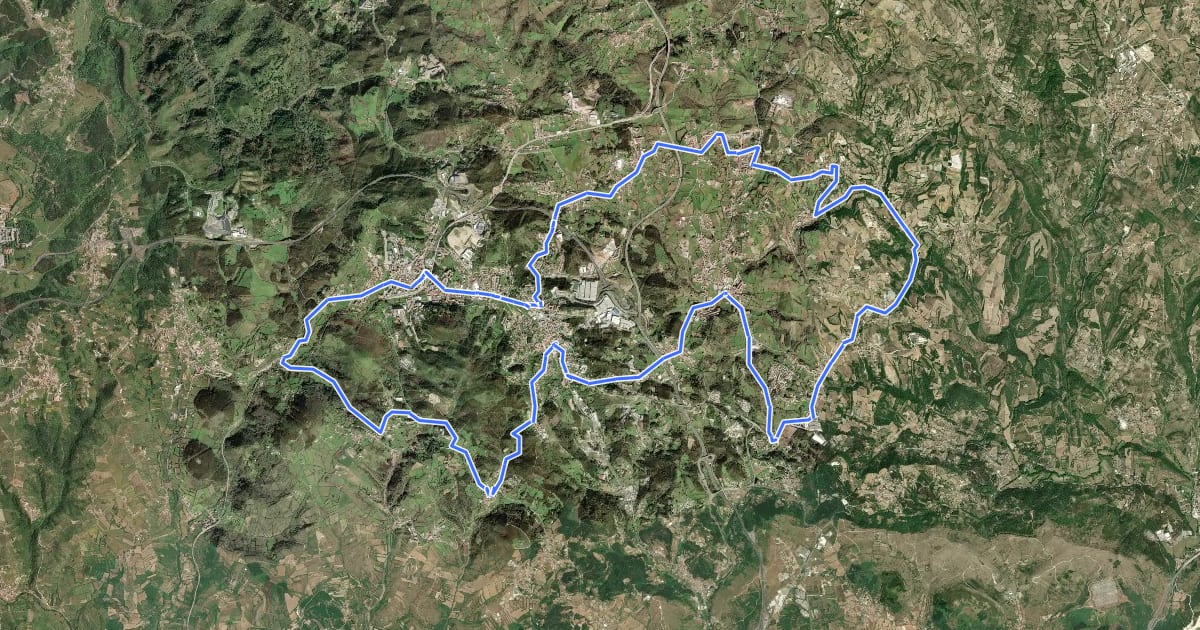 Маршрут Venda do Pinheiro 6 - Percurso Azul (Moderado) на спутниковом снимке