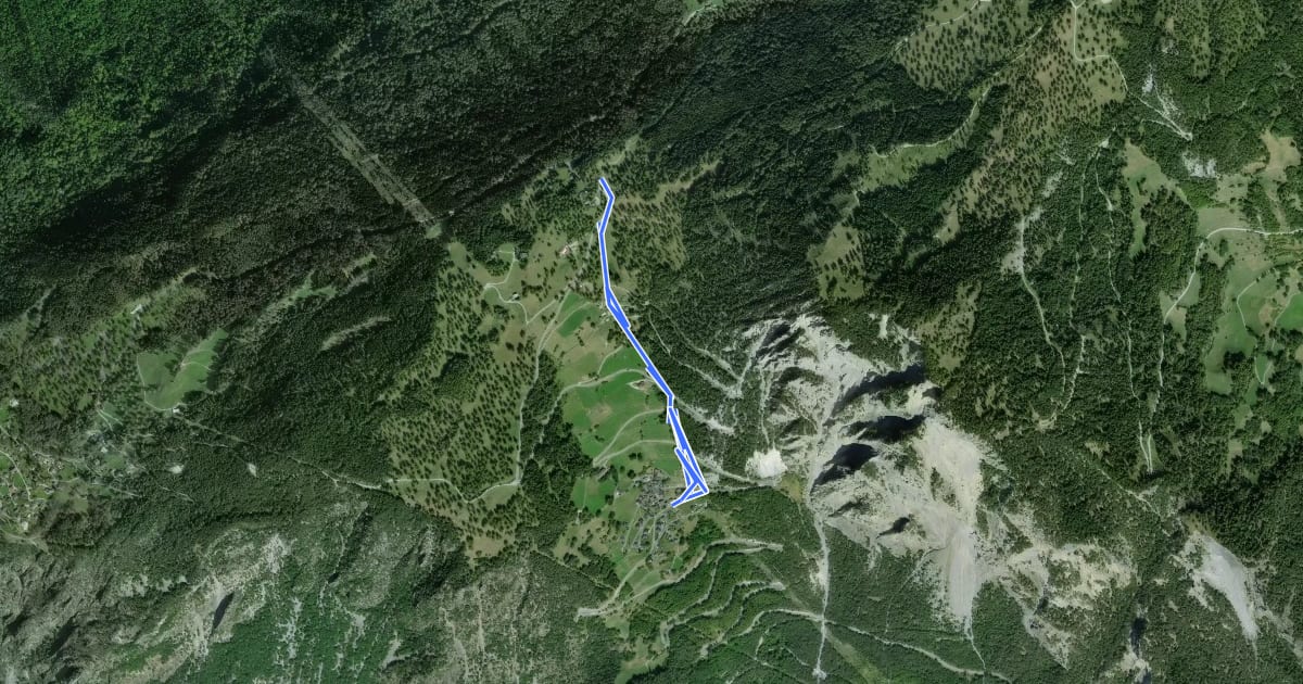 Маршрут Vens - Col des Planches на спутниковом снимке