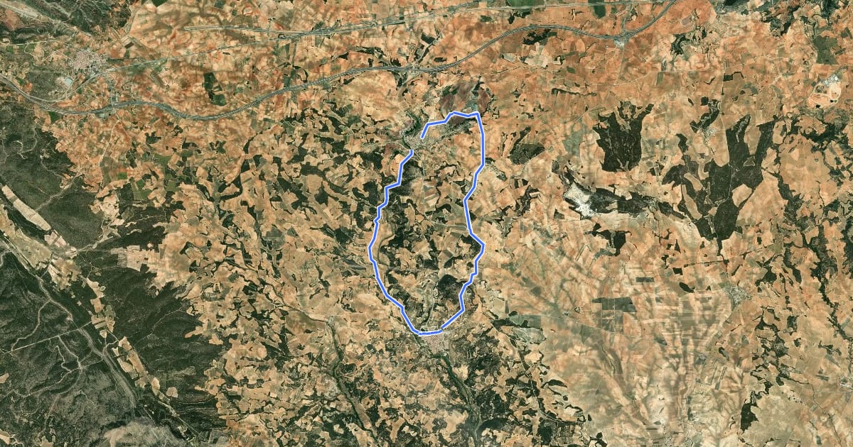 Маршрут Venta del Moro - Jaraguas на спутниковом снимке