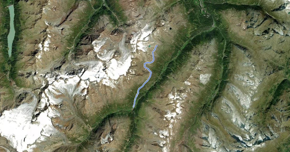 Маршрут Venter Höhenweg на спутниковом снимке