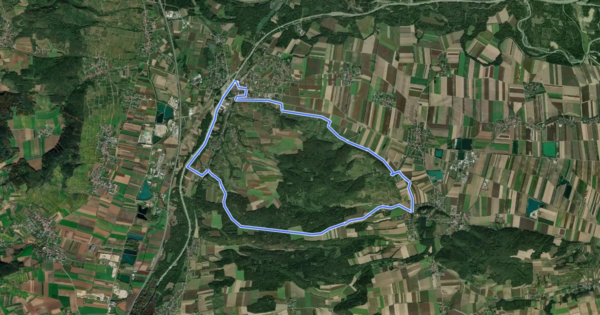 Маршрут Venusberg-Tour Oschneida на спутниковом снимке