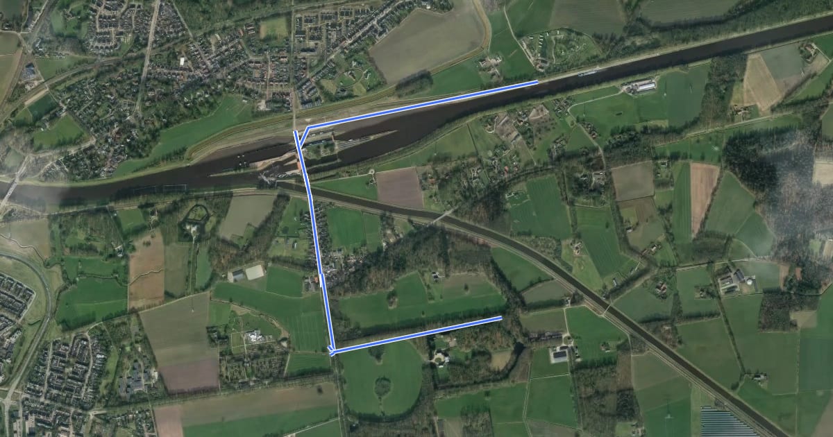 Маршрут Verbinding 1 Lussen Gorssel -> Zutphen (MTB Achterhoek) на спутниковом снимке