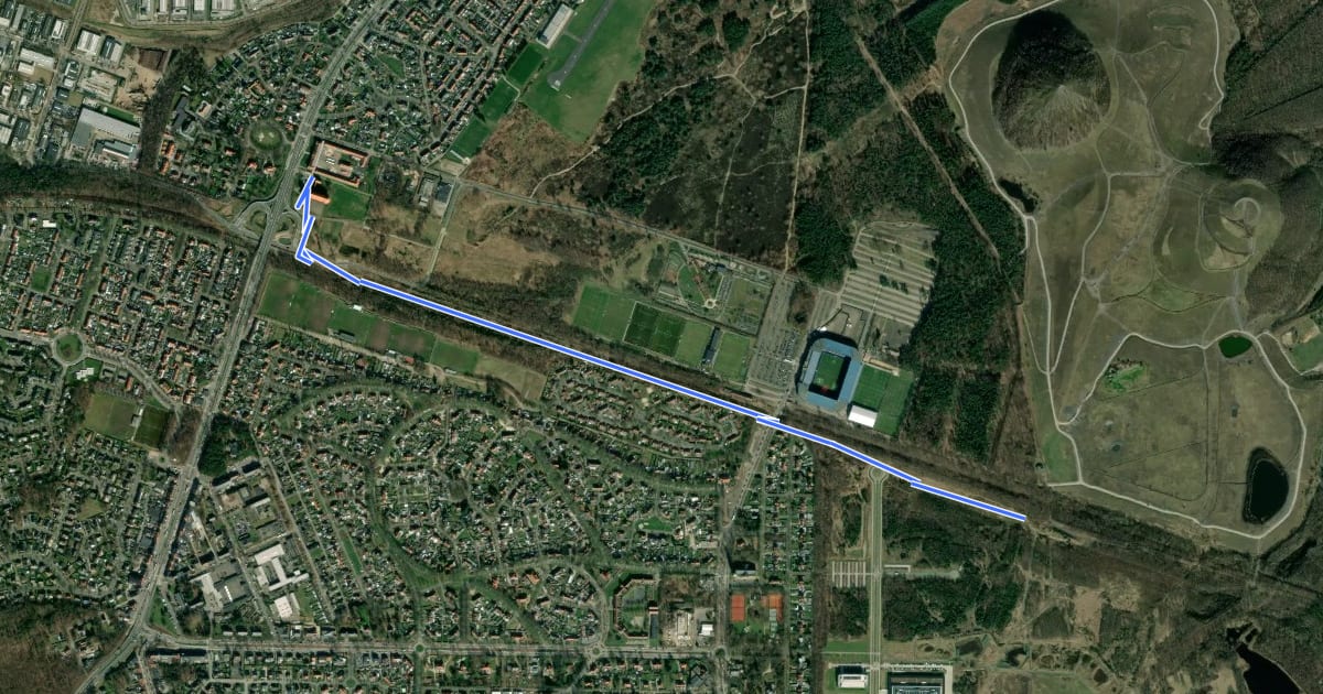 Маршрут Verbinding Thorpark - Zwartberg на спутниковом снимке