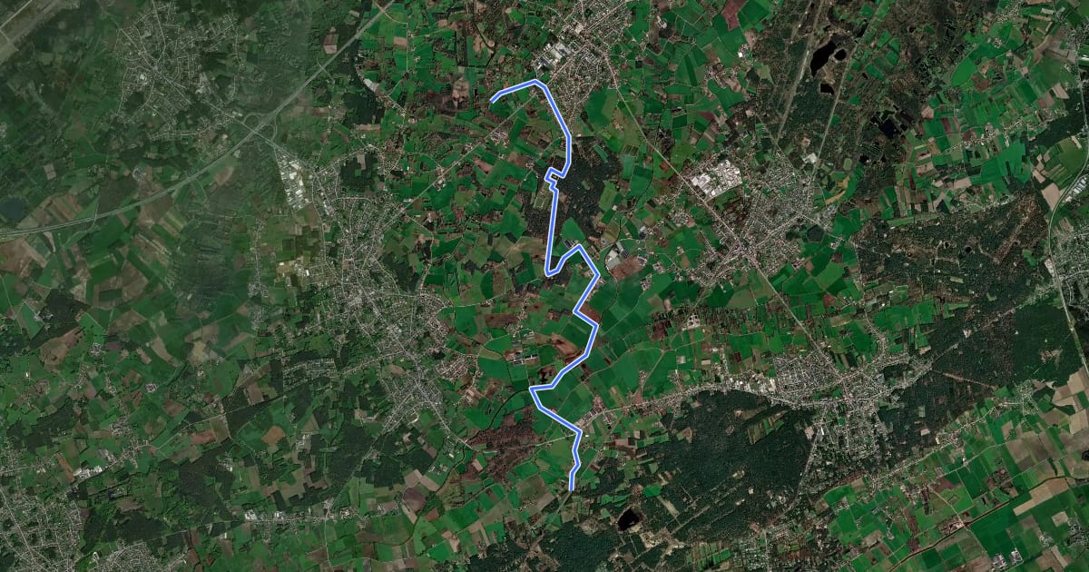 Маршрут Verbindingstraject Herentals Rood - Lille Groen на спутниковом снимке