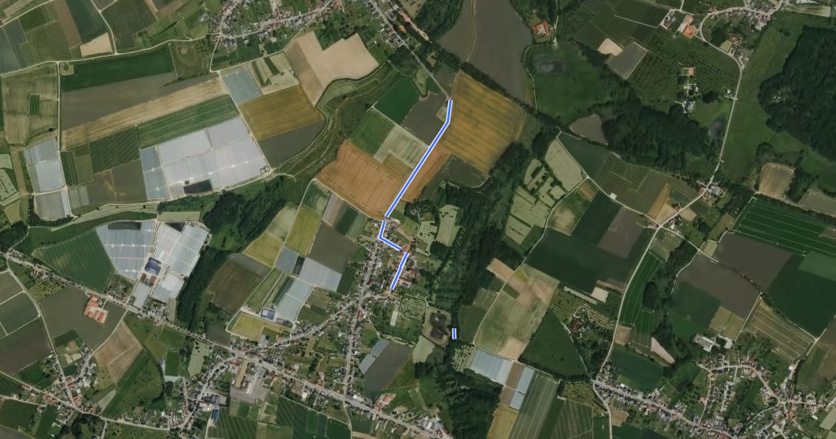 Маршрут Verbindingstraject Tongeren Rood - Borgloon Zwart на спутниковом снимке