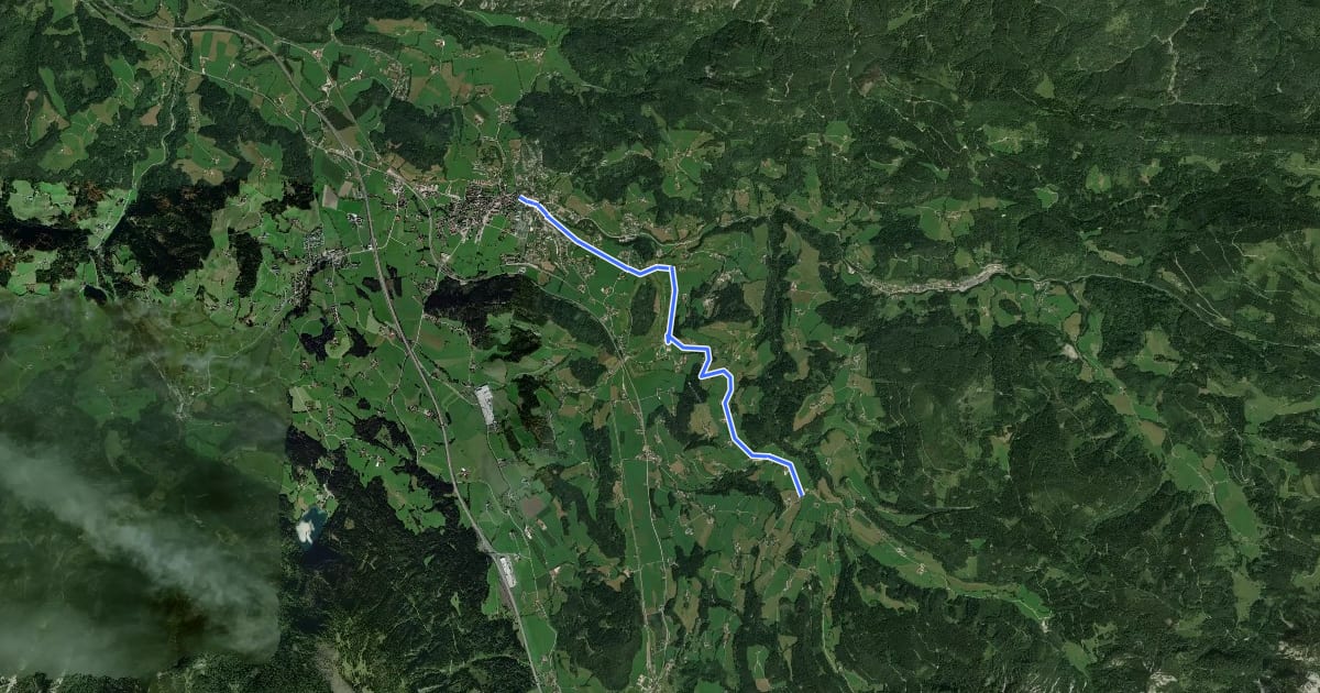 Маршрут Verbindung 3: Windischgarsten - Oberwenger Panoramaroute на спутниковом снимке