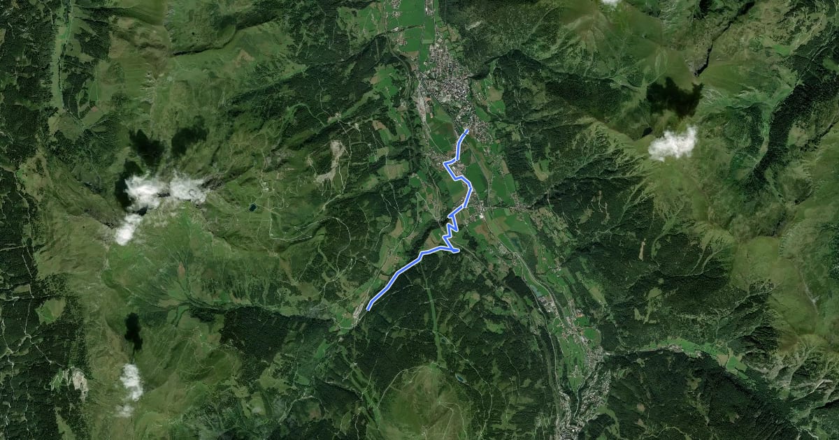Маршрут Verbindung Bad Hofgastein - Stubnerkogelgipfel на спутниковом снимке