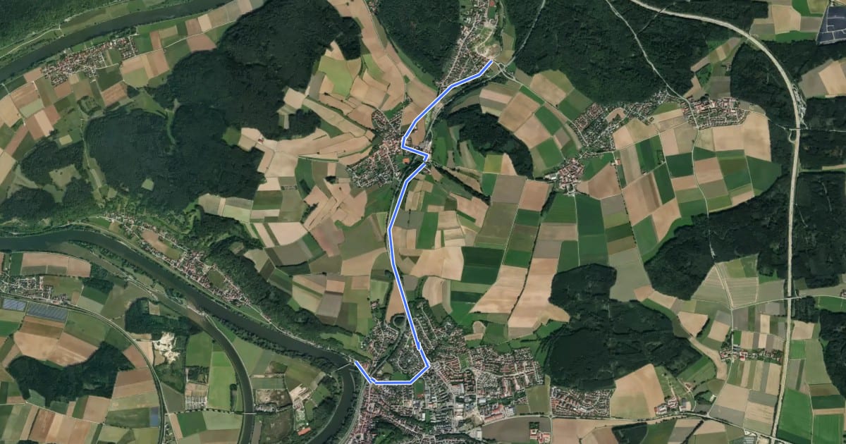 Маршрут Verbindung R9 Donauradweg на спутниковом снимке