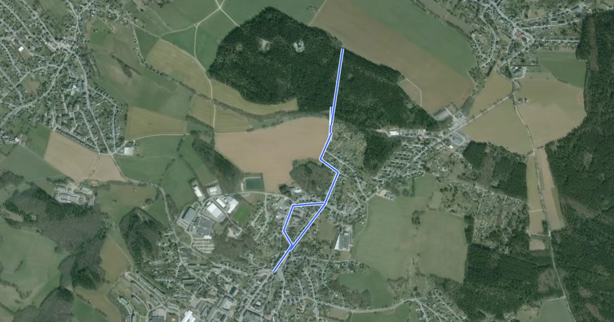 Маршрут Verbindung Spiegelwald-Beierfeld на спутниковом снимке