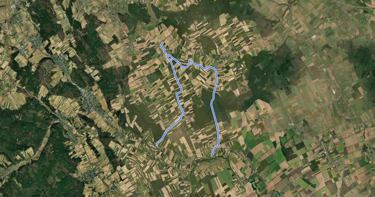 Маршрут Verbindungsradweg (B40-B43) на спутниковом снимке