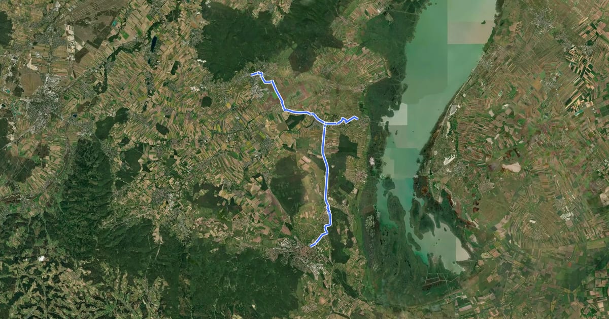 Маршрут Verbindungsradweg Eisenstadt - Sopron на спутниковом снимке