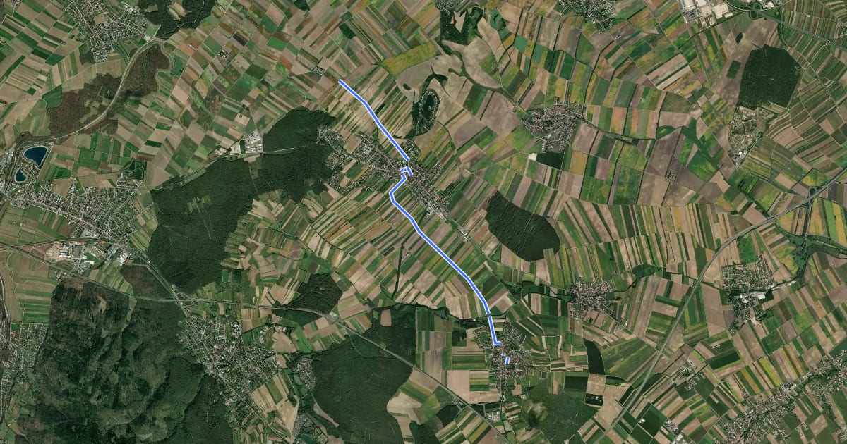 Маршрут Verbindungsradweg (NÖ - B33) на спутниковом снимке