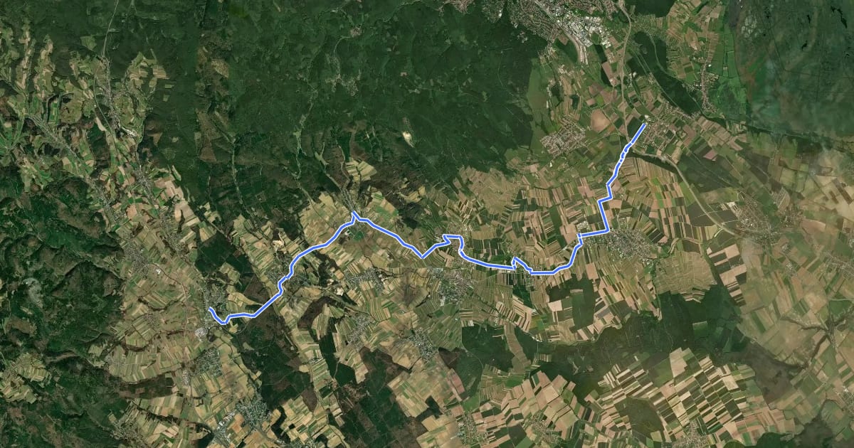 Маршрут Verbindungsradweg (R1-B10) на спутниковом снимке