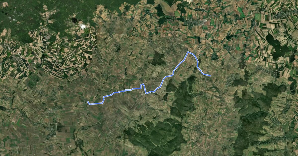 Маршрут Verbindungsradweg Sierndorf-Kreuttal-Radroute на спутниковом снимке