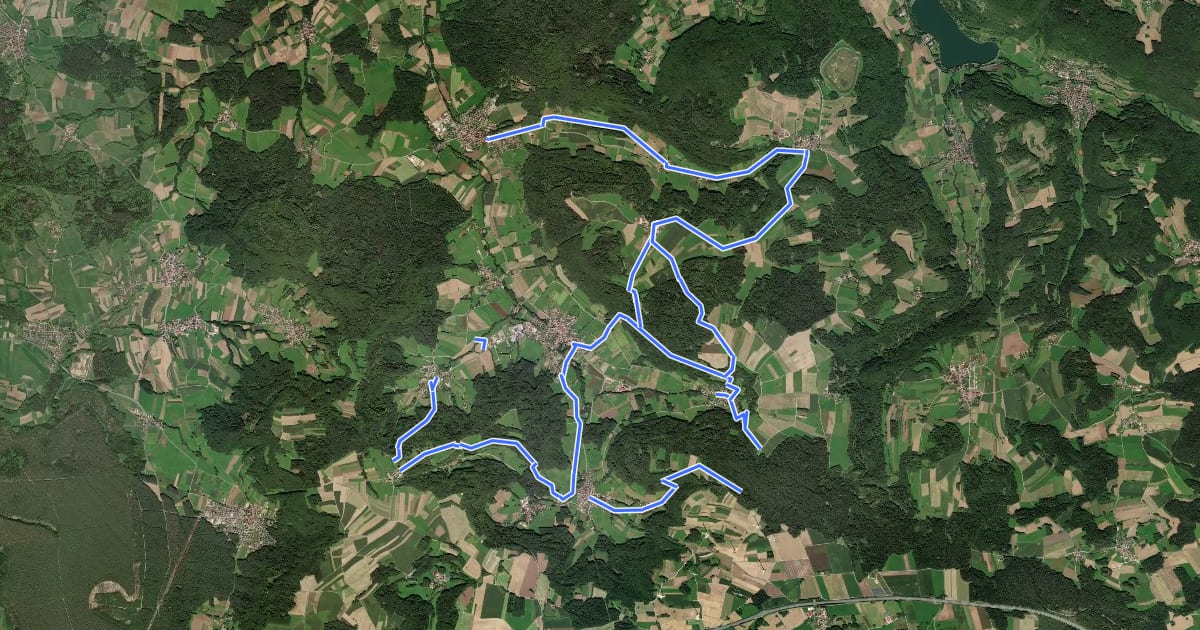 Маршрут Verbindungsroute Hammerbachtal на спутниковом снимке