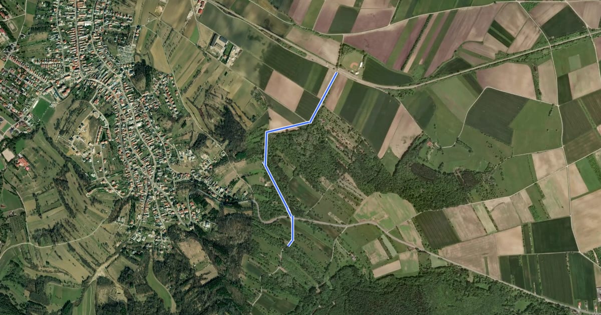 Маршрут Verbindungswanderweg Teichwiesenrunde - Rohrbach/Herrentisch на спутниковом снимке