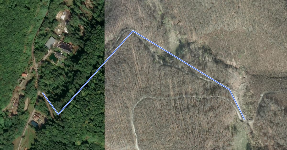 Маршрут Verbindungsweg Bach Trail-Kahlenbergerdorf Strecke на спутниковом снимке