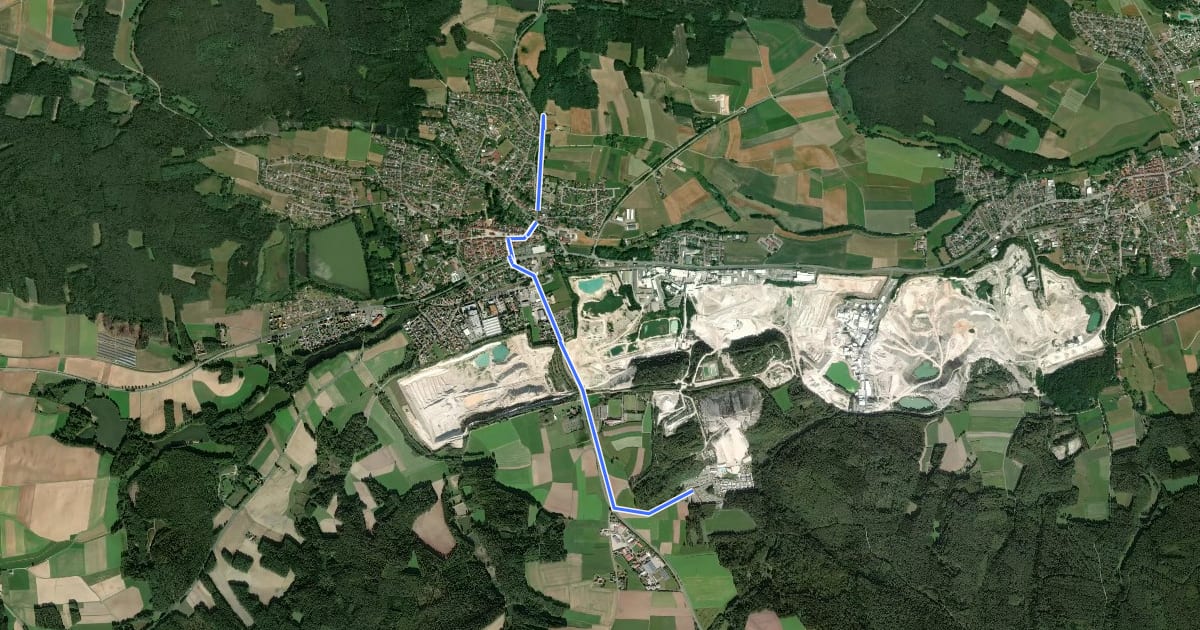 Маршрут Verbindungsweg Monte - Kalvarienberg на спутниковом снимке