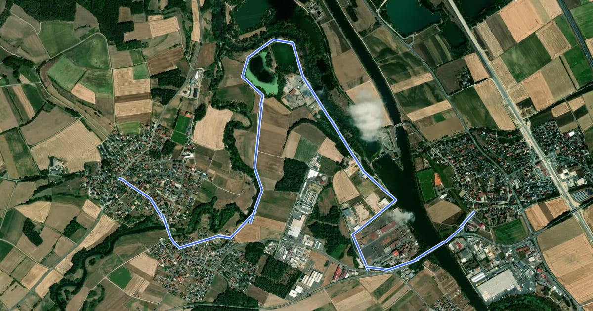 Маршрут Verbindungsweg Neuses - Trailsdorf - 7-Flüsse-Wanderweg на спутниковом снимке