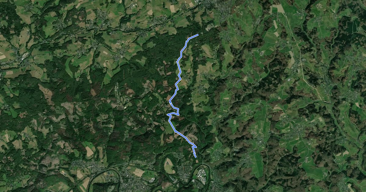 Маршрут Verbindungsweg Panoramasteig - Natursteig Sieg на спутниковом снимке