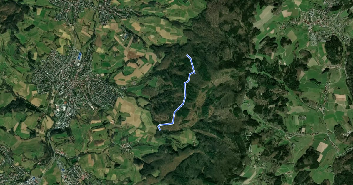 Маршрут Verbindungsweg Rimbach R3 und R3 на спутниковом снимке