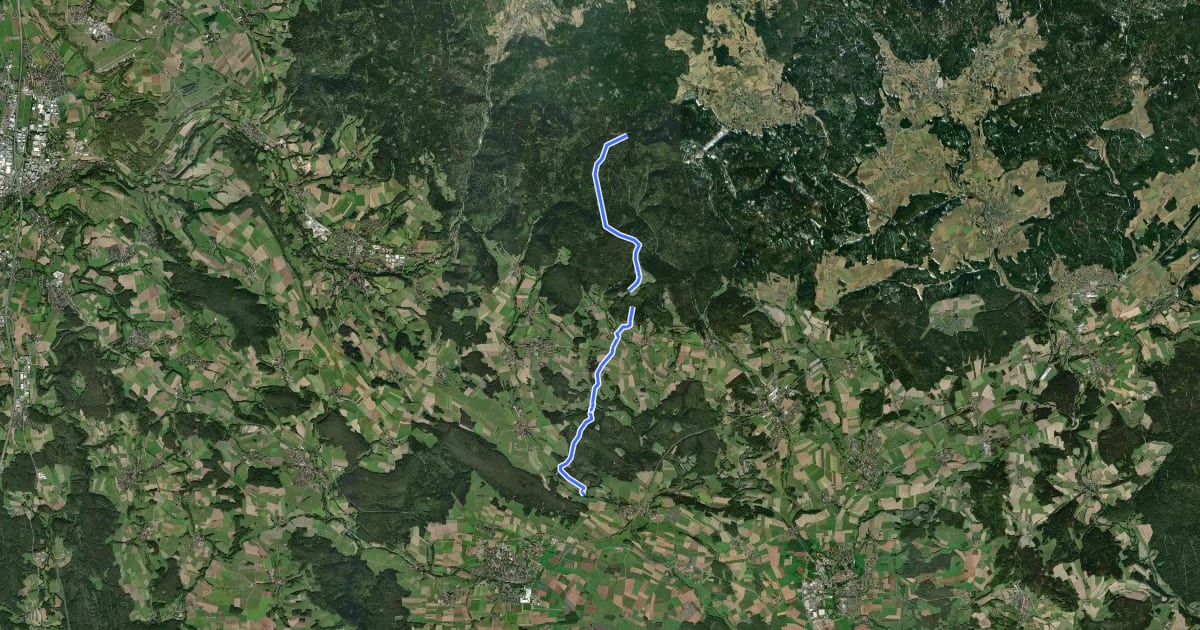 Маршрут Verbindungsweg Tauritzmühle-Königskron-Südweg "Weissblau" на спутниковом снимке