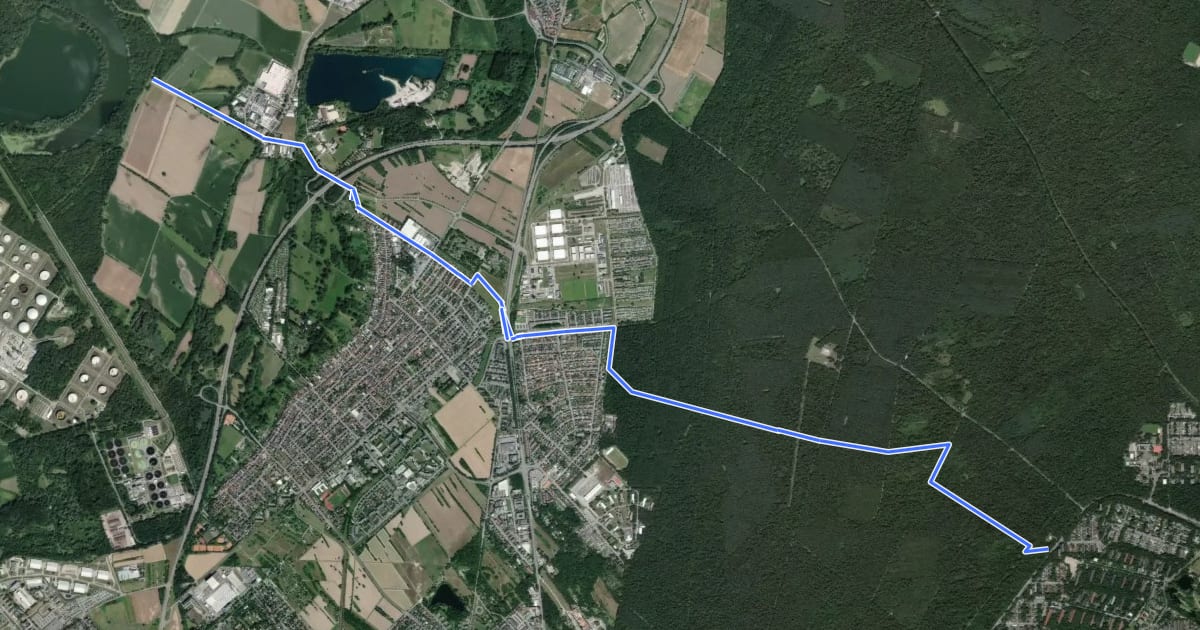 Маршрут Verbindungsweg vom Kleinen Bodensee zum Karl-Knierer- und Graf-von-Wieser-Weg на спутниковом снимке