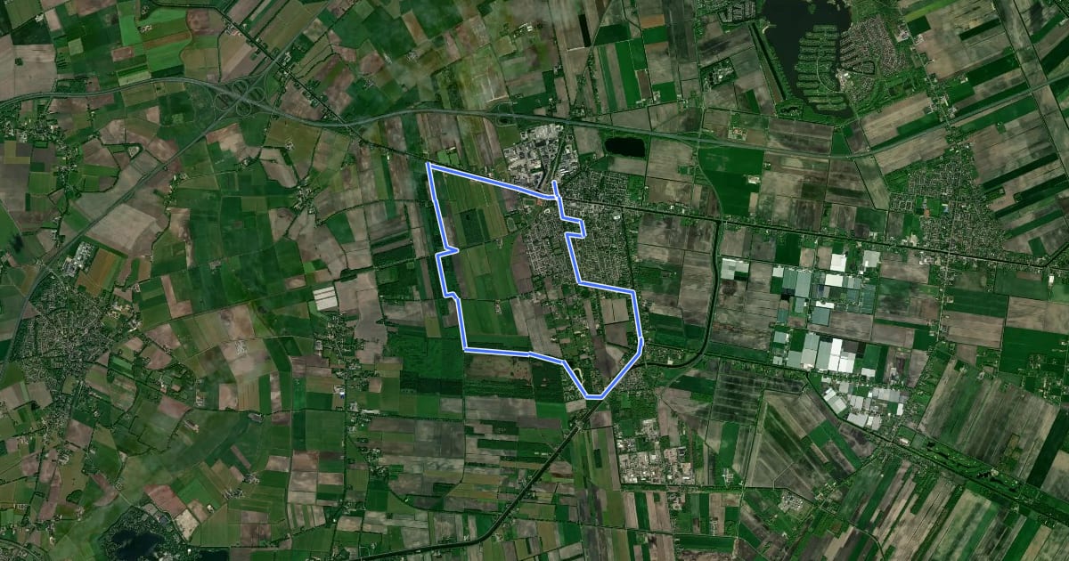Маршрут Verblijf in Oerlandschap - Van Gogh wandelroutes на спутниковом снимке