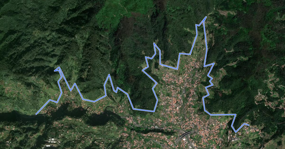 Маршрут Vereda da Levada do Caniçal на спутниковом снимке