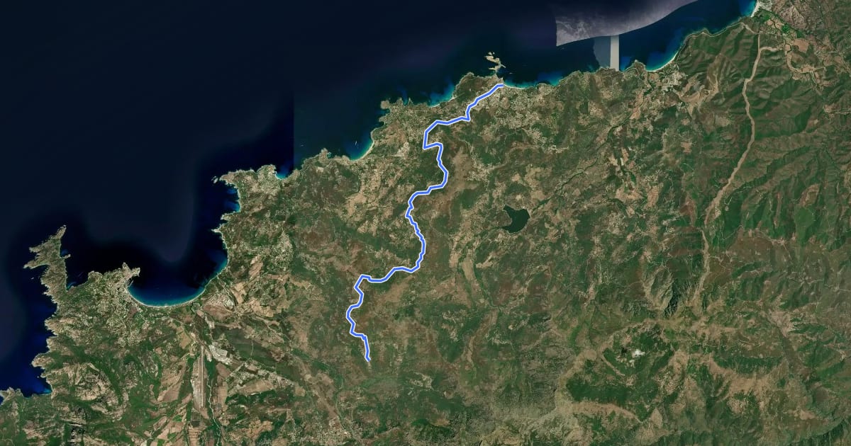 Маршрут Vers GT20 (Salvi) : L'Ile-Rousse - Montemaggiore на спутниковом снимке