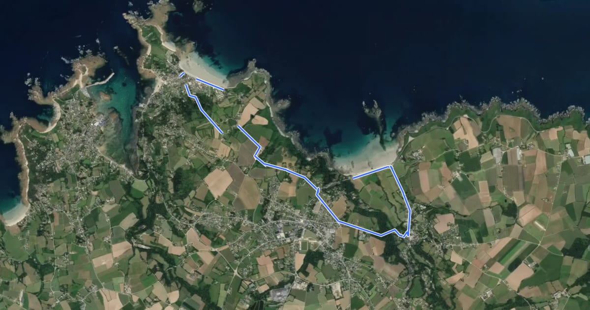 Маршрут Vers la Pointe de Primel на спутниковом снимке