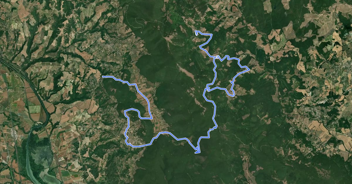 Маршрут Verso la Valle Incantata на спутниковом снимке