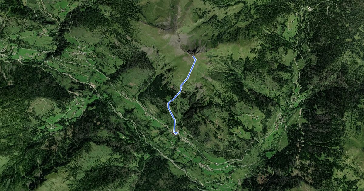 Маршрут vertical KM col de lana на спутниковом снимке