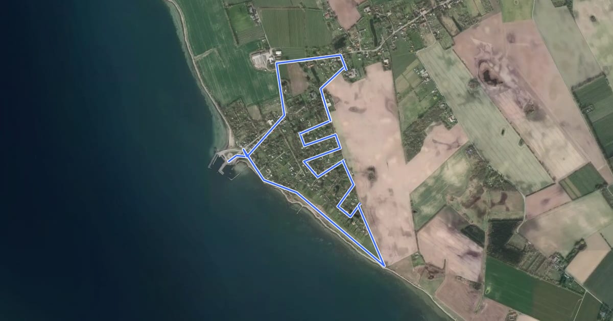 Маршрут Vesterby Havn-ruten на спутниковом снимке