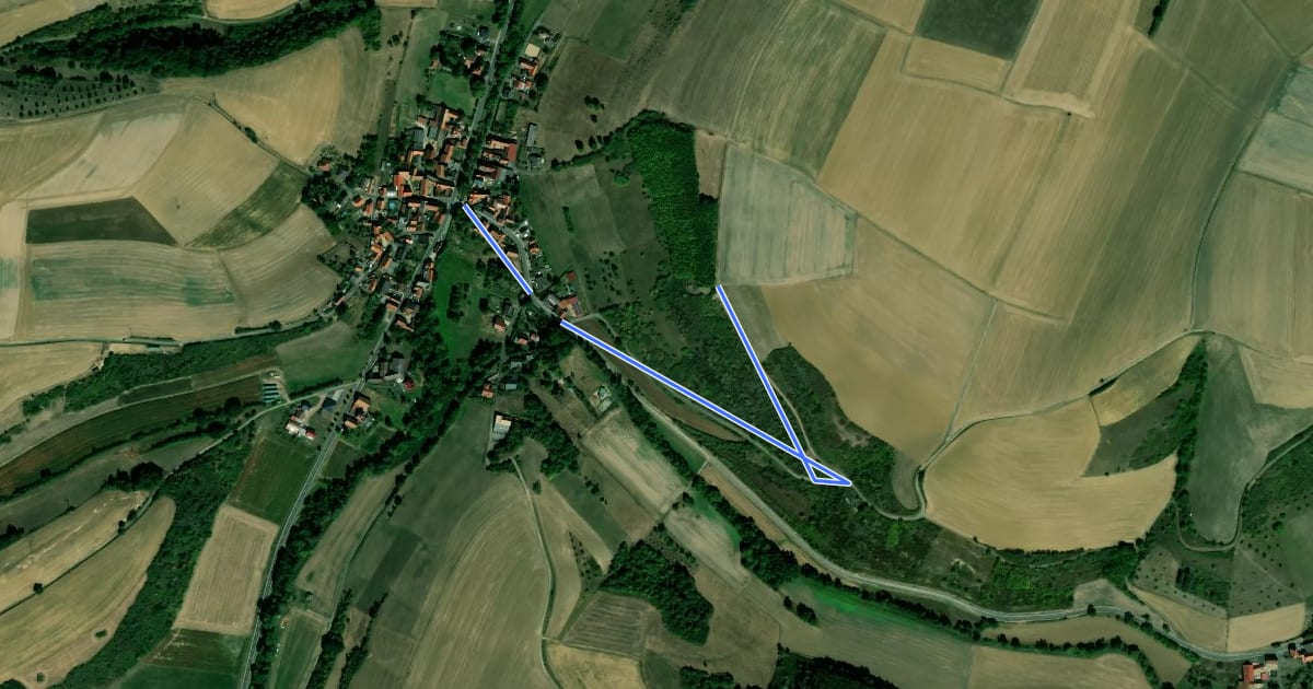 Маршрут VG Alsenz-Obermoschel - Rundwanderweg R38 на спутниковом снимке