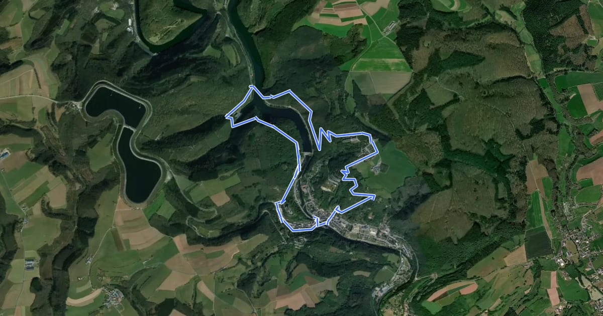 Маршрут VI 3 (Vianden) на спутниковом снимке
