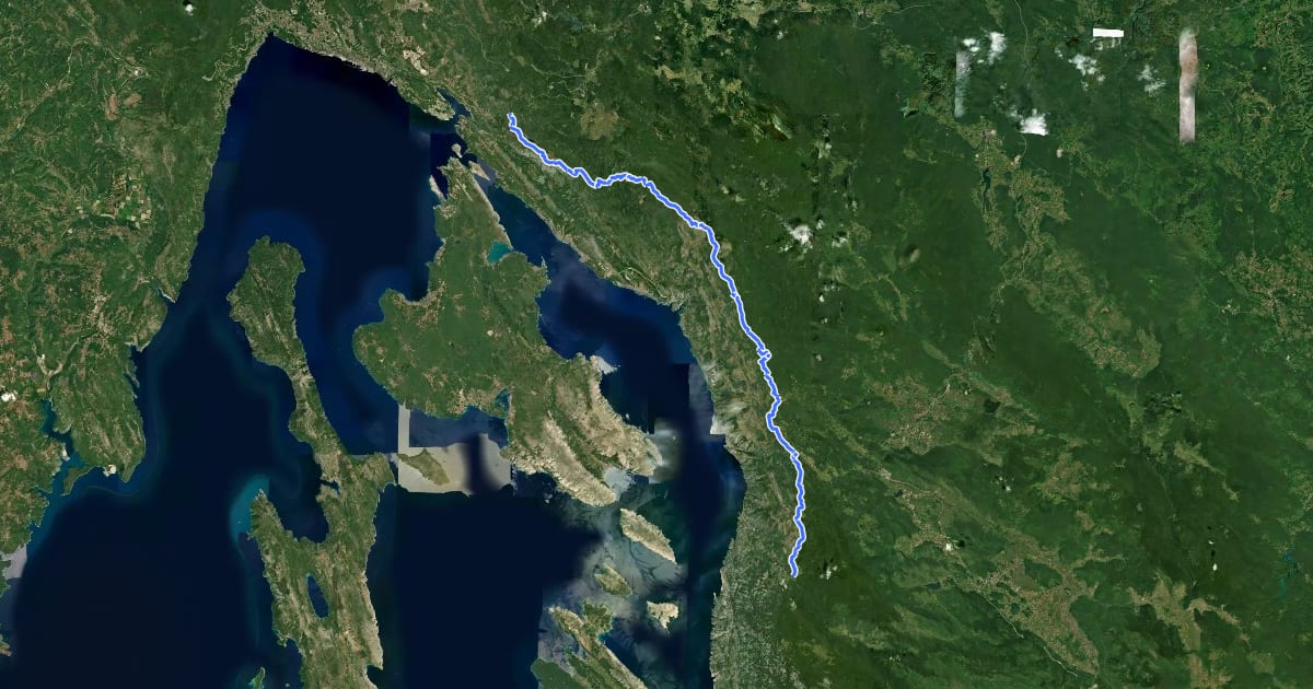 Маршрут Via Adriatica #3: Plase => Oltari на спутниковом снимке