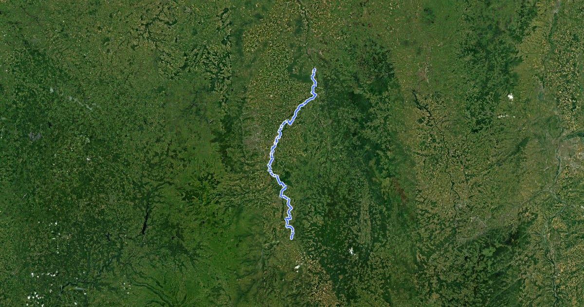 Маршрут Via Allier : Puy de Dôme на спутниковом снимке