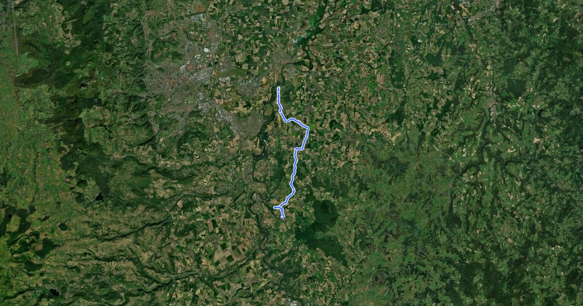 Маршрут Via Allier : Puy de Dôme Ancien tracé на спутниковом снимке
