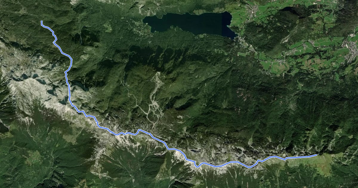 Маршрут Via Alpina Stage 10: Črna prst - Dom na Komni на спутниковом снимке