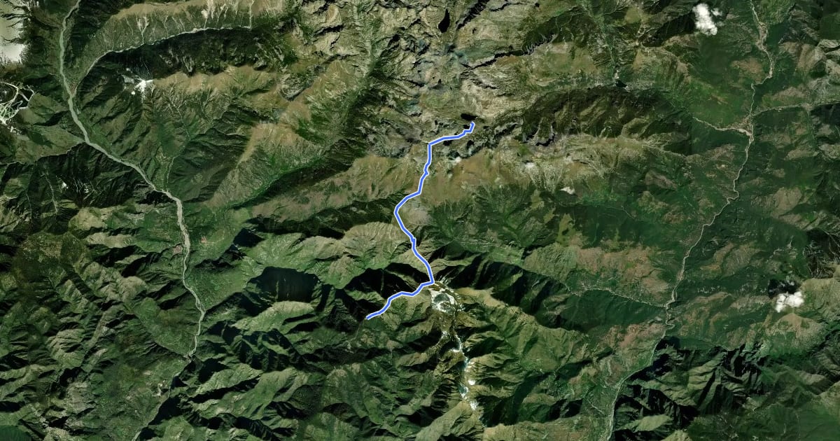 Маршрут Via Alpina Stage 113: Refuge des Merveilles - Camp d’Argent на спутниковом снимке