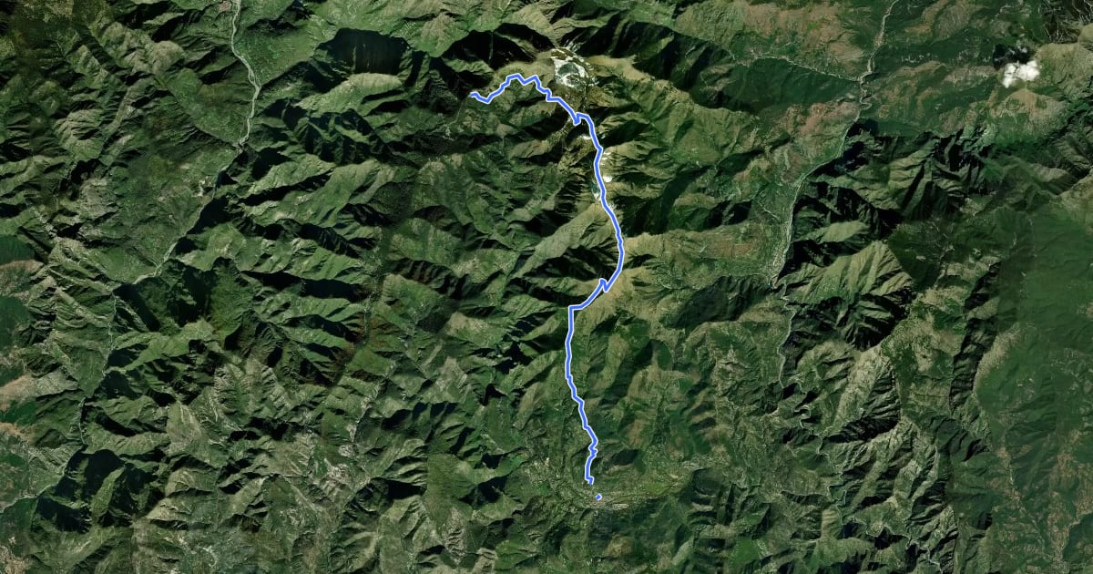 Маршрут Via Alpina Stage 114: Camp d'Argent - Sospel на спутниковом снимке