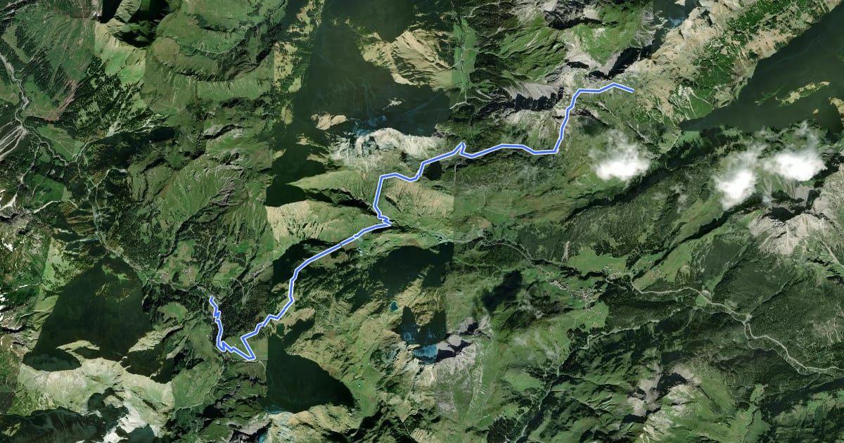 Маршрут Via Alpina Stage 52: Mindelheimer Hütte - Schröcken на спутниковом снимке