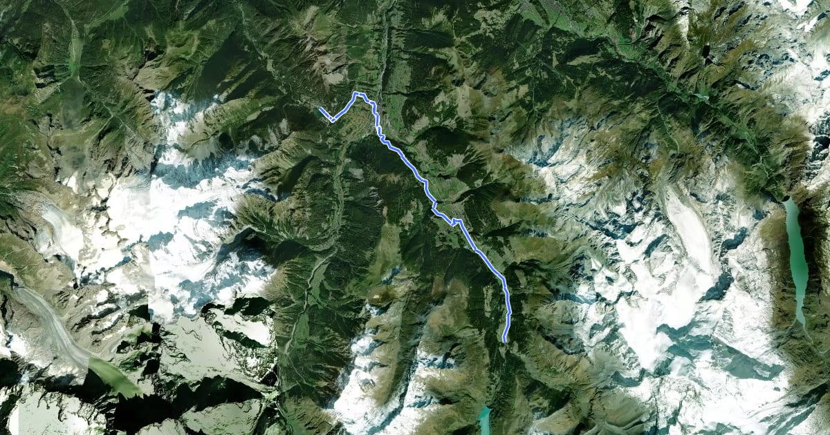 Маршрут Via Alpina Stage 81: Champex-Lac - Bourg St. Pierre на спутниковом снимке