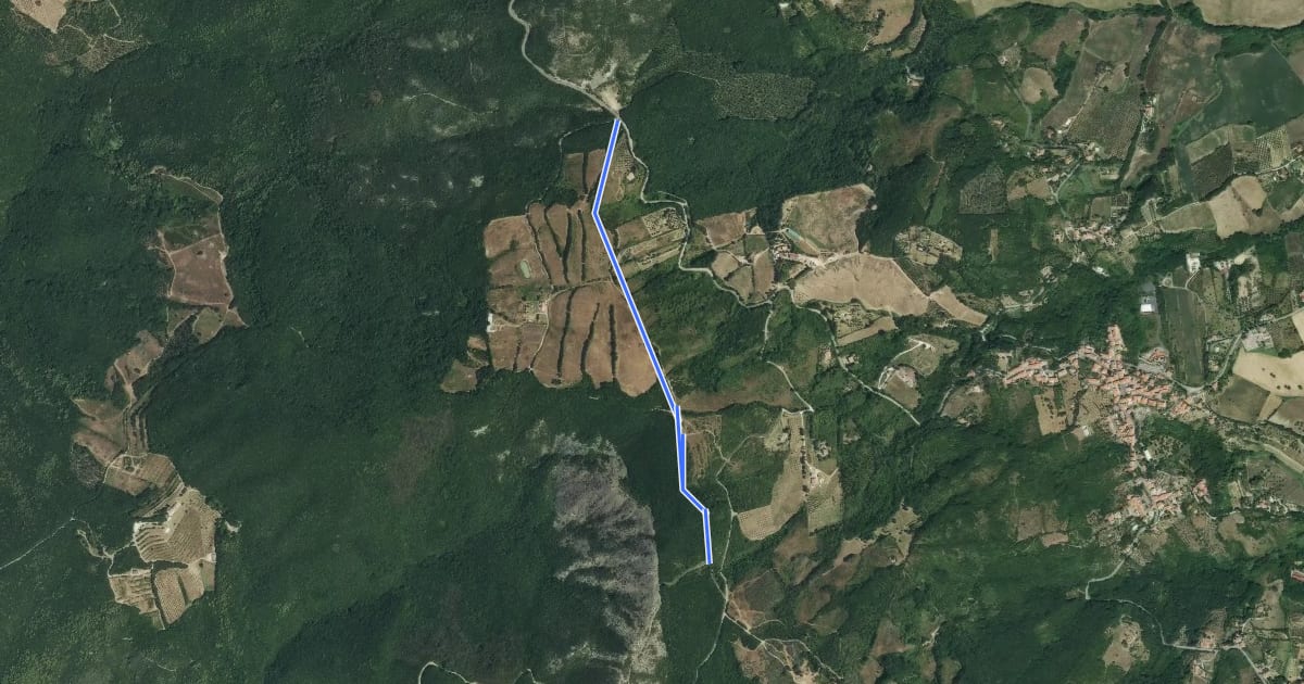 Маршрут Via Alta Pian dei Lupi на спутниковом снимке