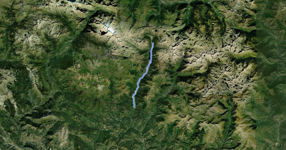 Маршрут Via Aran - Pirineus на спутниковом снимке